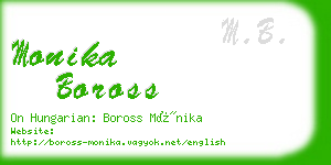 monika boross business card